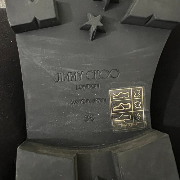 Jimmy Choo Youth II black smooth leather biker boots - Picture 7 of 12